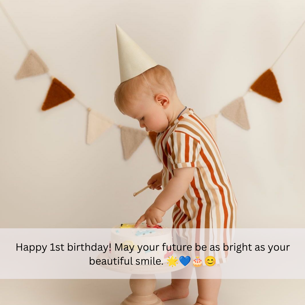 Blessing 1st Birthday Wishes Baby Boy